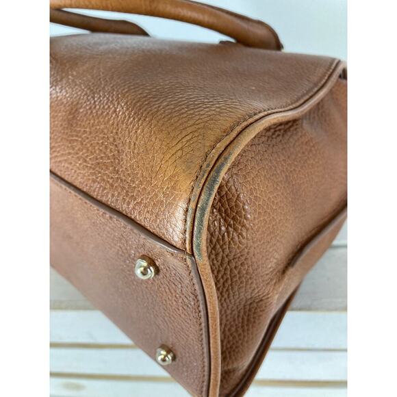 BRAHMIN, LARGE BROWN PEBBLED LEATHER HANDBAG - Picture 9 of 16